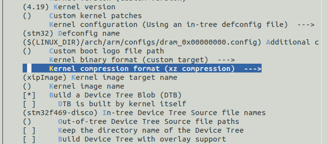 BuildRoot "Kernel" menu