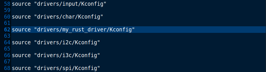 Kconfig file