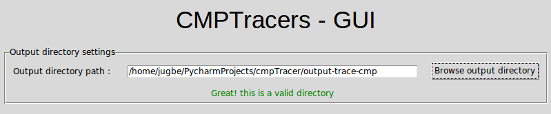 CMPTracer-GUI select output folder