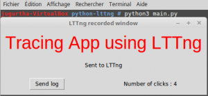 Python script launched to be traced by LTTng